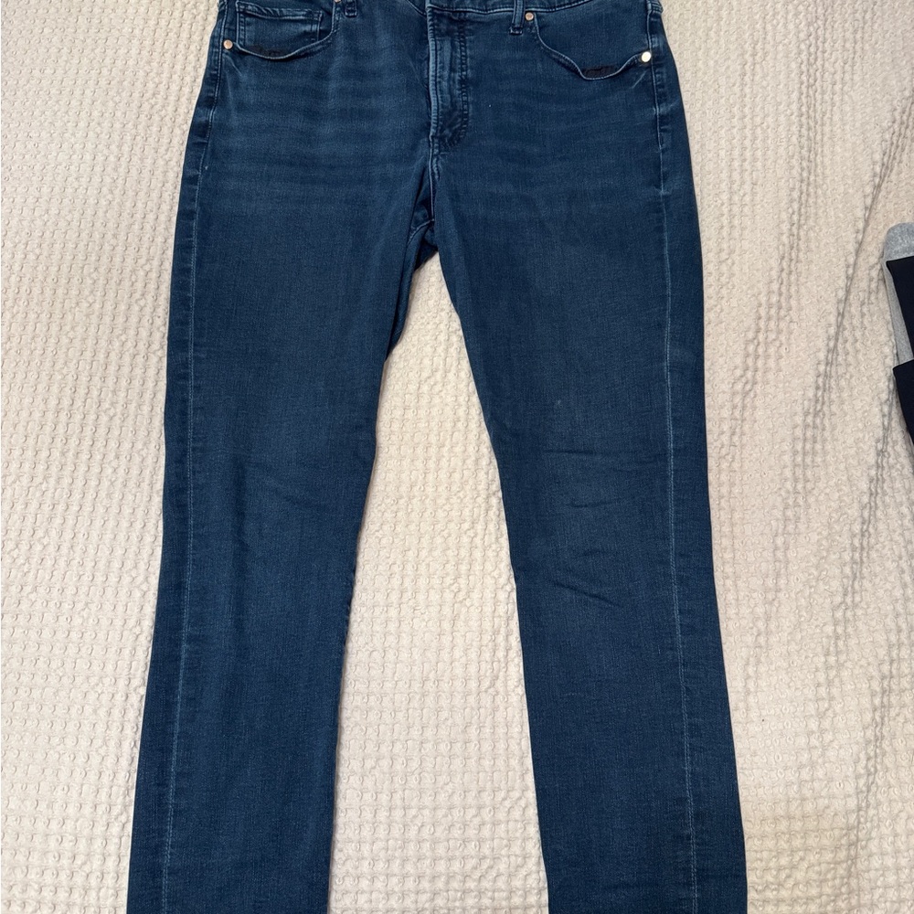 Express Women's Skinny Jeans - Dark Blue